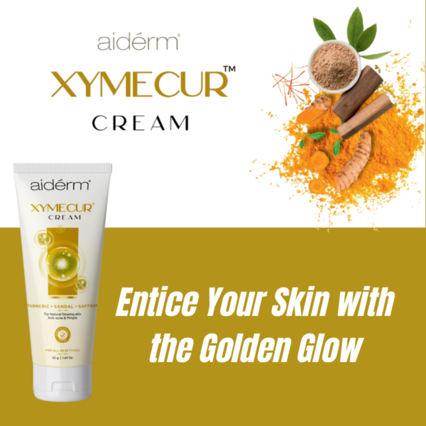 Xymecur – (Turmeric, Sandal & Saffron) Cream for Natural Glowing skin Anti-acne & Pimple – 50 G - Image 2