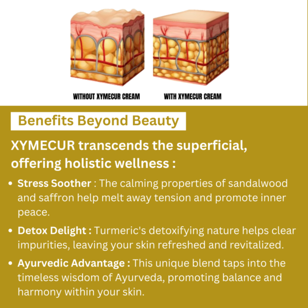 Xymecur – (Turmeric, Sandal & Saffron) Cream for Natural Glowing skin Anti-acne & Pimple – 50 G - Image 5